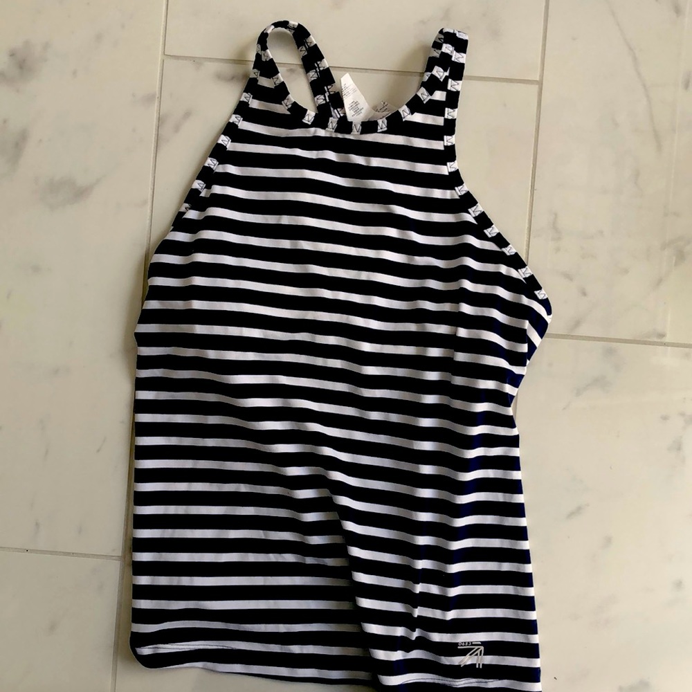New Balance striped, racer back workout tank top